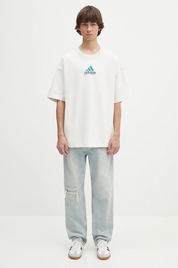 adidas Originals cotton t-shirt EQT Gfx Tee 2 JN4845 white