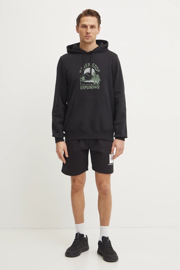 Bavlnená mikina The North Face Outdoor Graphic NF0A8C20JK31 čierna SS25