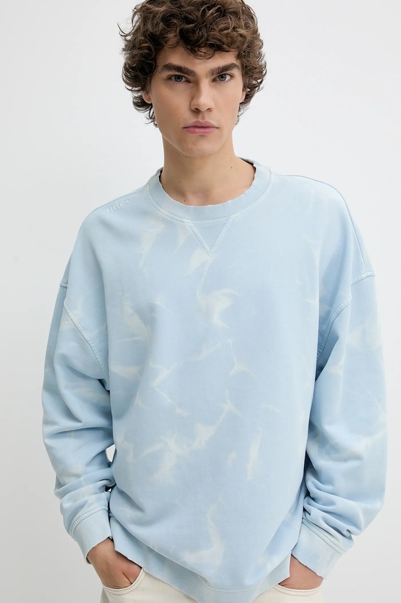 Hugo Blue bluza bawełniana niebieski 50534266