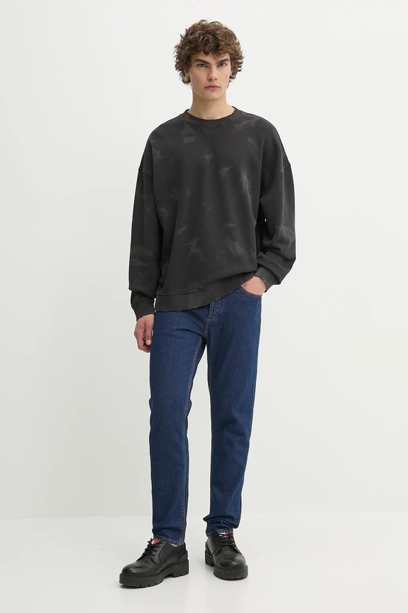 Hugo Blue bluza bawełniana 50534266 czarny SS25