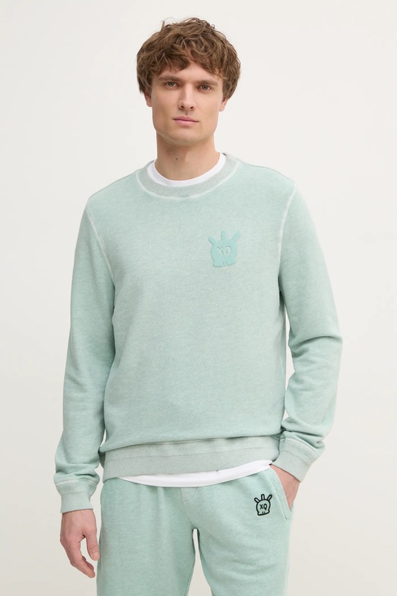 Bavlnená mikina ZADIG&VOLTAIRE bavlna tyrkysová JMSS00217.24W.305