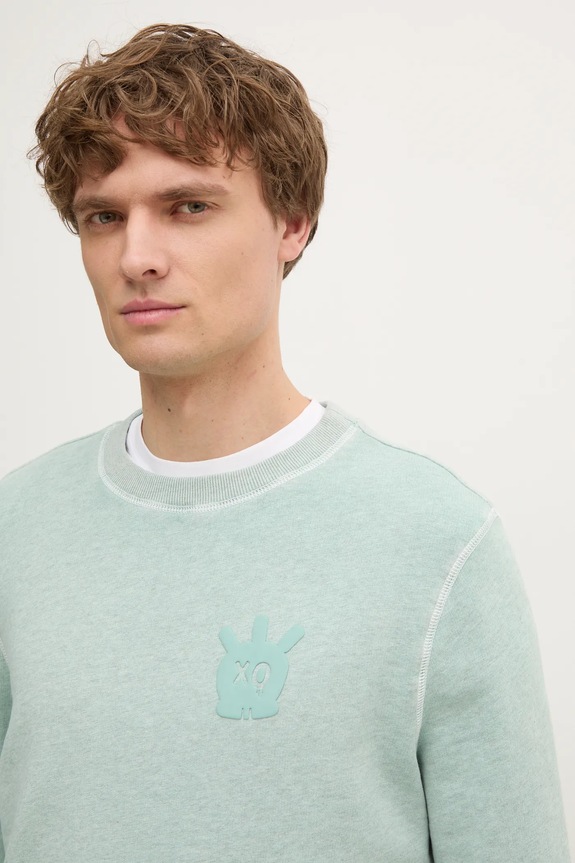 Bavlnená mikina ZADIG&VOLTAIRE tyrkysová JMSS00217.24W.305