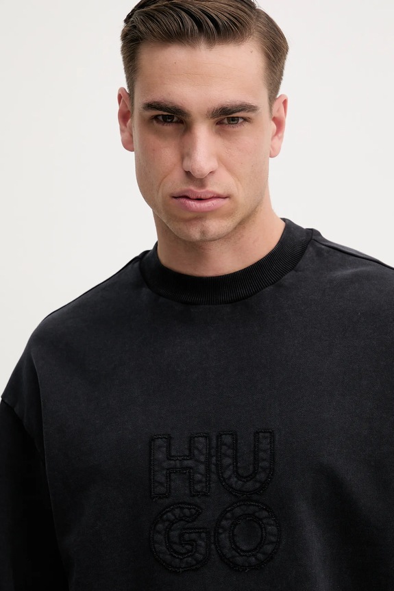 Odzież HUGO bluza bawełniana 50535258 czarny
