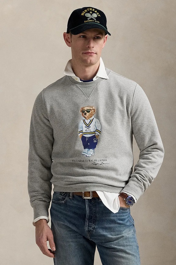 Polo Ralph Lauren bluza pozostałe szary 710973145