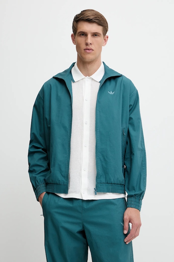 Jakna adidas Originals Firebird Jacket bez tople podstave tirkizna KC0684