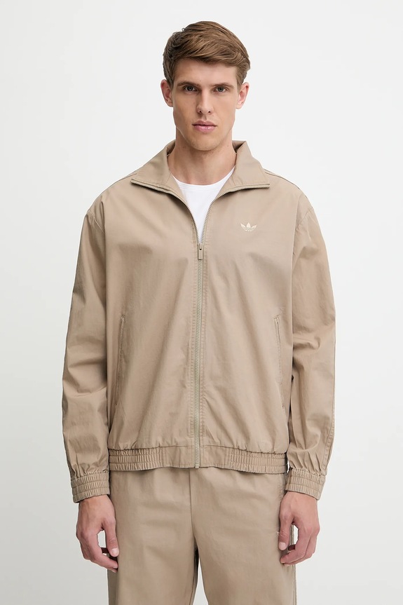 Bavlnená bunda adidas Originals Firebird Jacket nezateplené béžová KC0685