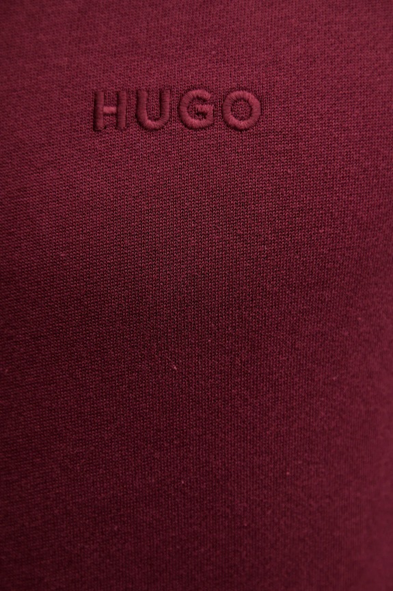 HUGO bluza bawełniana LIAM Hoodie 50540921 bordowy