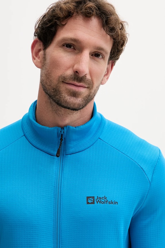Športová mikina Jack Wolfskin Kolbenberg modrá A63964