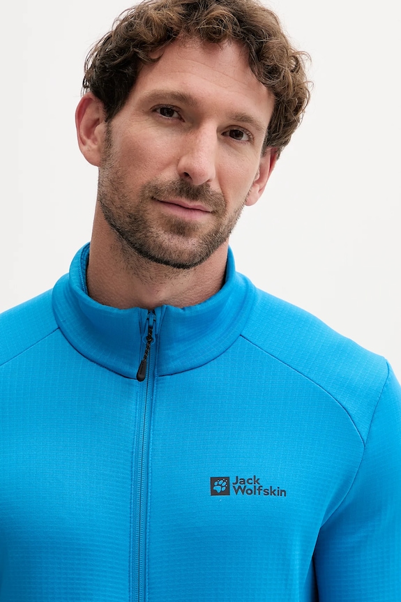 Športová mikina Jack Wolfskin Kolbenberg modrá A63964