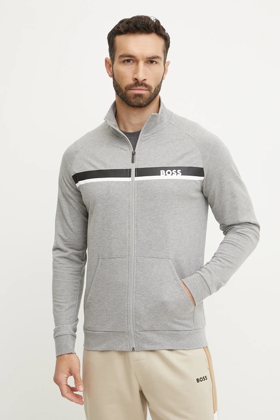 Homewear pamučna dukserica BOSS pamuk siva 50540660