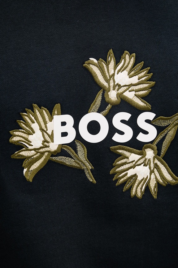 BOSS bluza bawełniana 50536797 granatowy