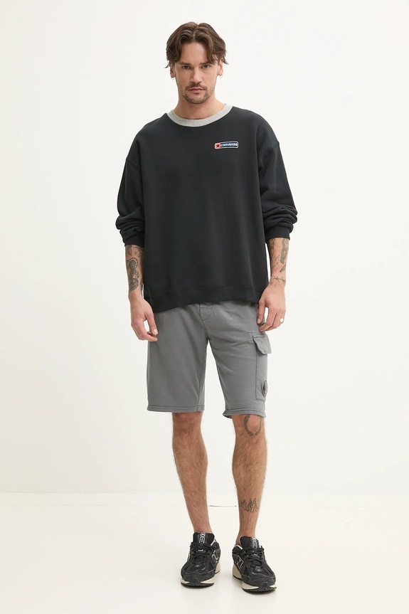 Converse pamut melegítőfelső 10028407.A01 fekete SS25