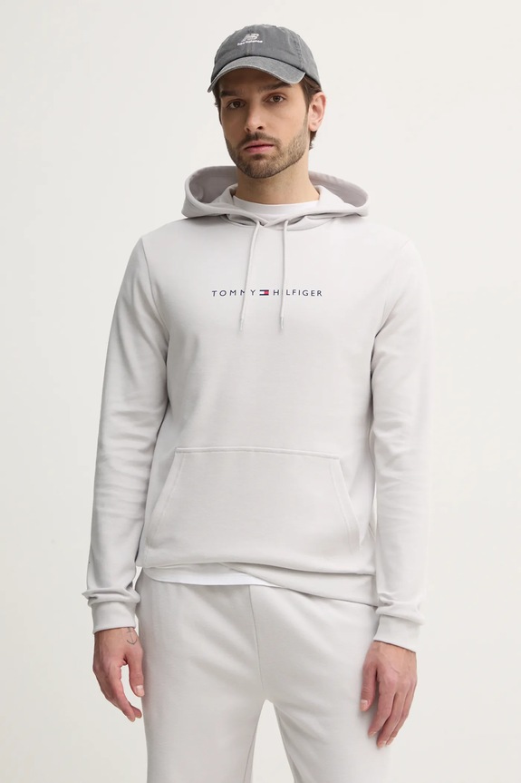 Dukserica Tommy Hilfiger natpis siva UM0UM03506