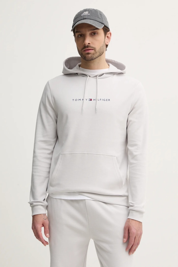 Dukserica Tommy Hilfiger natpis siva UM0UM03506