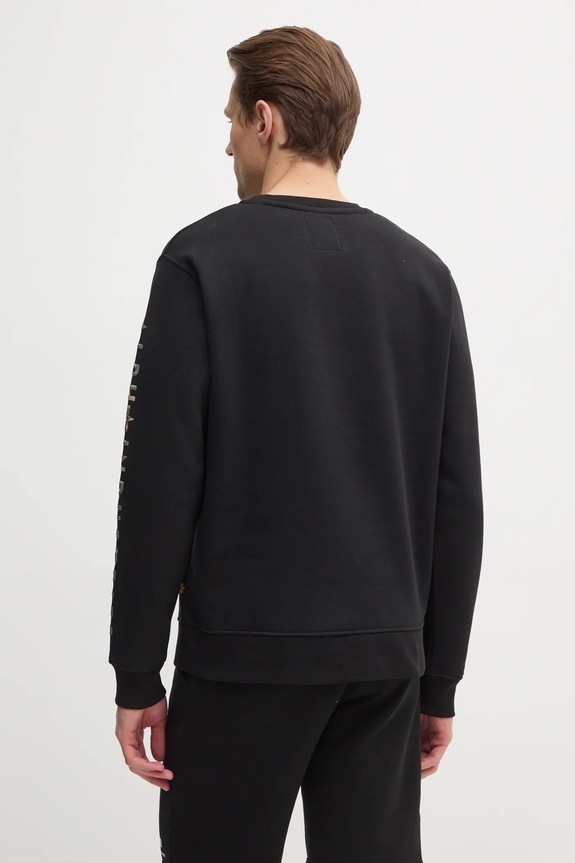 Odjeća Dukserica Alpha Industries Camo Sleeve Crewneck 156306 crna