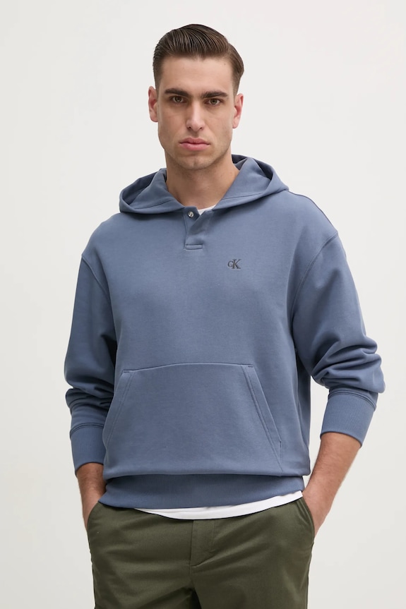 Calvin Klein Jeans felpa in cotone con blu J30J327227