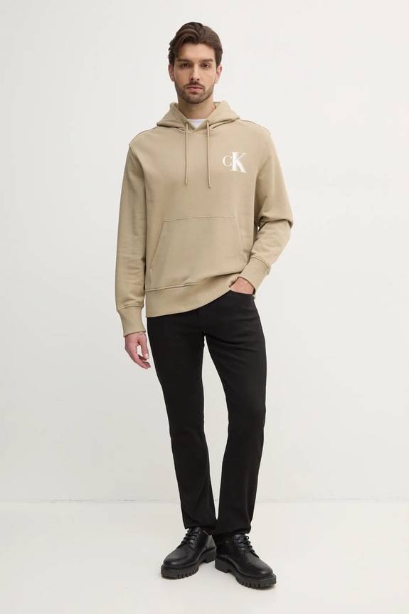 Calvin Klein Jeans felpa in cotone J30J327476 verde SS25