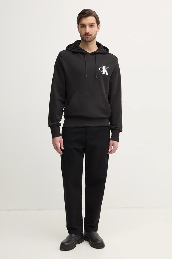 Bavlnená mikina Calvin Klein Jeans J30J327476 čierna SS25