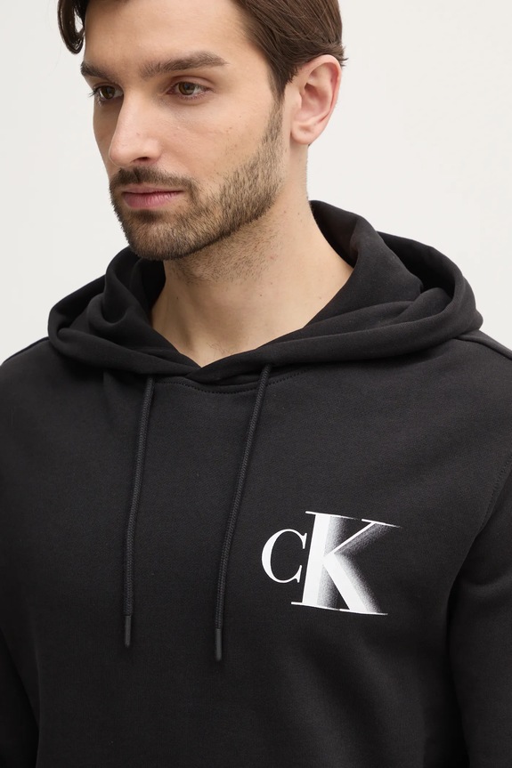 Bavlnená mikina Calvin Klein Jeans čierna J30J327476