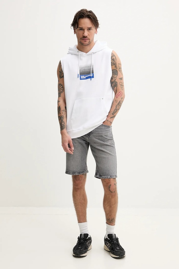 Bavlnená vesta Karl Lagerfeld Jeans A2M20029 biela SS25