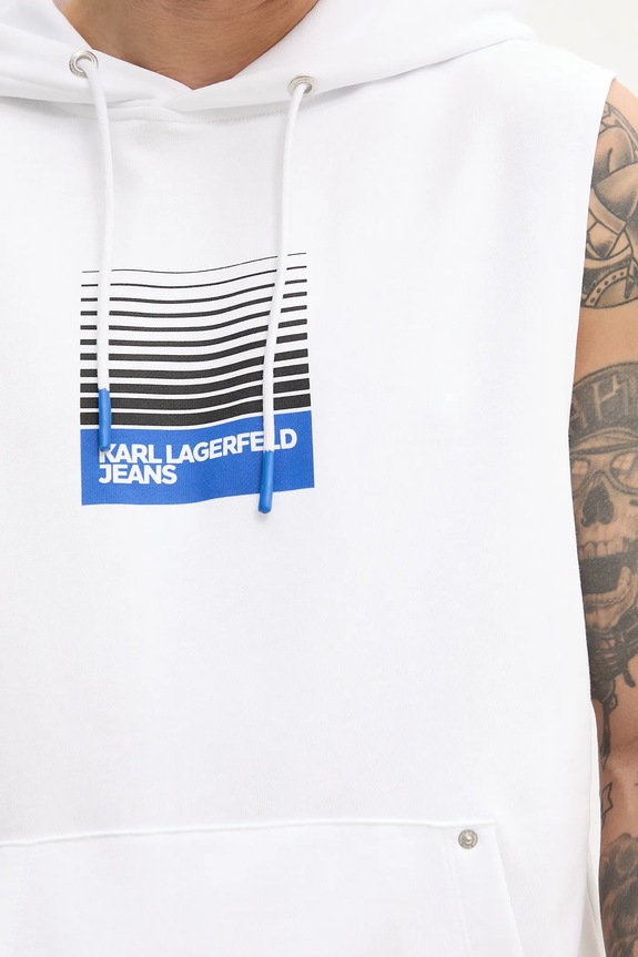 Bavlnená vesta Karl Lagerfeld Jeans biela A2M20029