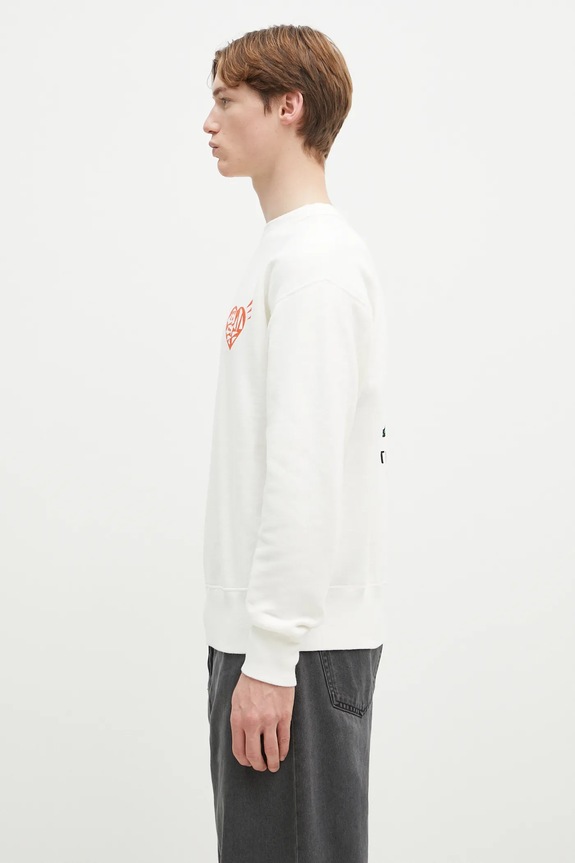 Human Made felpa in cotone TSURIAMI SWEATSHIRT HM29CS011 bianco SS25
