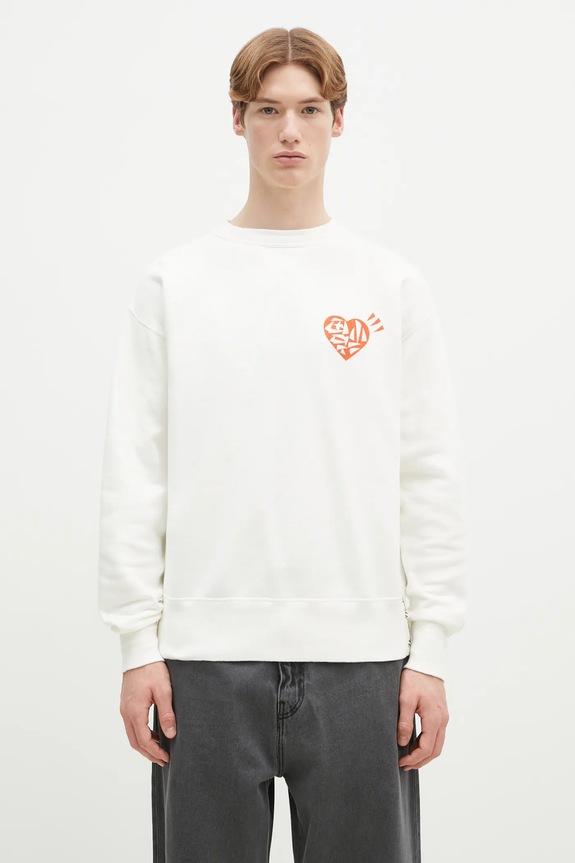 Abbigliamento Human Made felpa in cotone TSURIAMI SWEATSHIRT HM29CS011 bianco