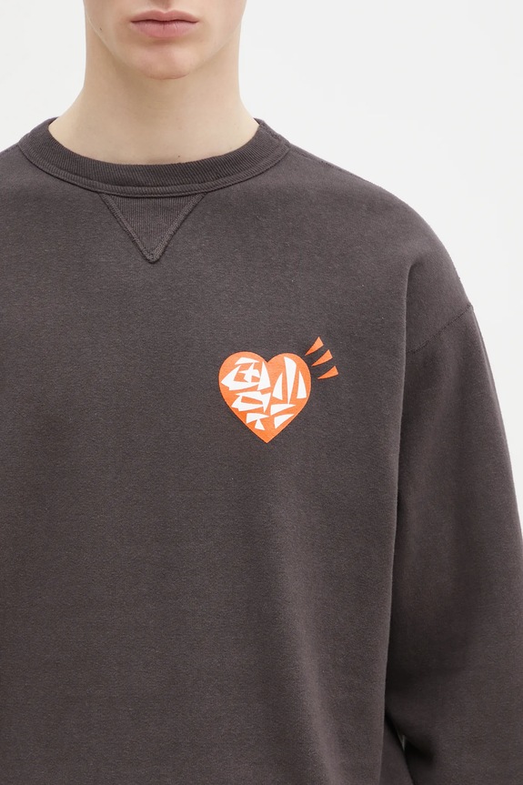 Human Made felpa in cotone TSURIAMI SWEATSHIRT marrone HM29CS011