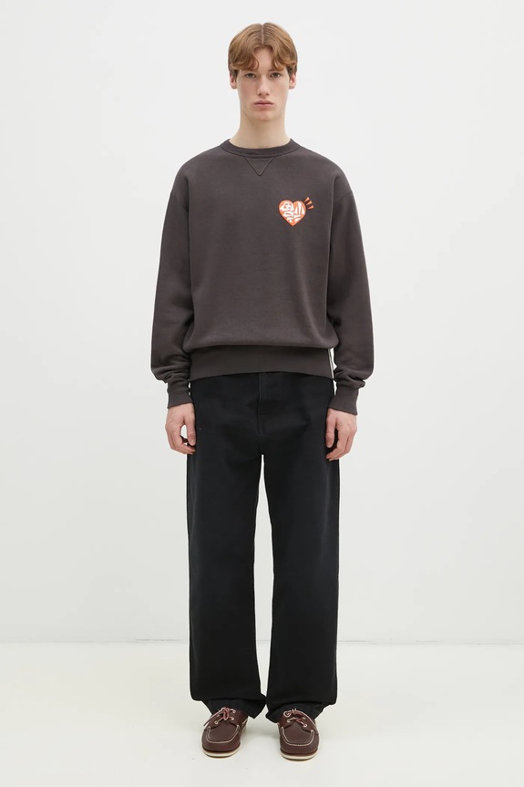 Human Made felpa in cotone TSURIAMI SWEATSHIRT HM29CS011 marrone