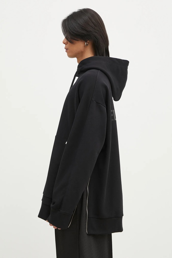 Кофта Helmut Lang Mega Zip Hoodie.Cmbd O09HM502 чёрный SS25