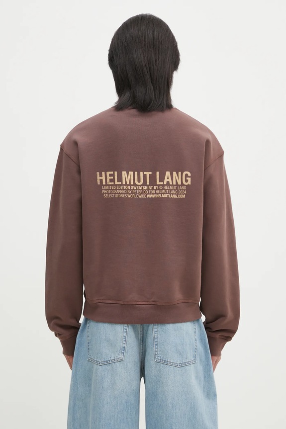 Одяг Бавовняна кофта Helmut Lang Pstcard Cr Bk.Cmbd 1 O10HM524 коричневий