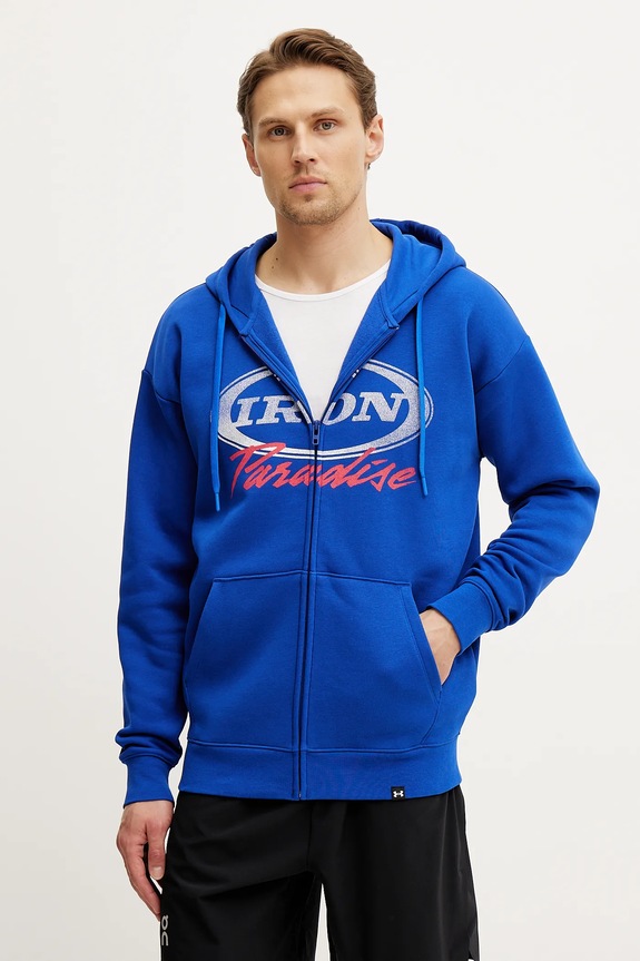 Μπλούζα Under Armour Project Rock με κουκούλα μπλε 1389914