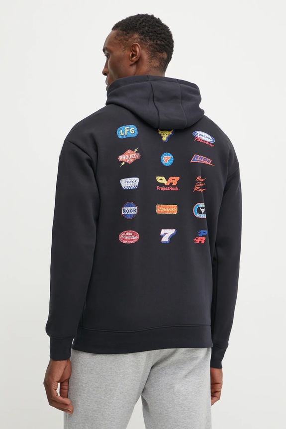Under Armour bluza dresowa Project Rock z kapturem czarny 1389916