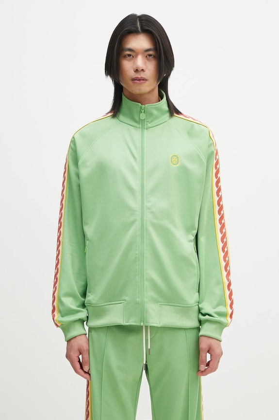 Μπλούζα Drôle de Monsieur La Track jacket Tresse απλικέ πράσινο G.SJ007.PL135.AV