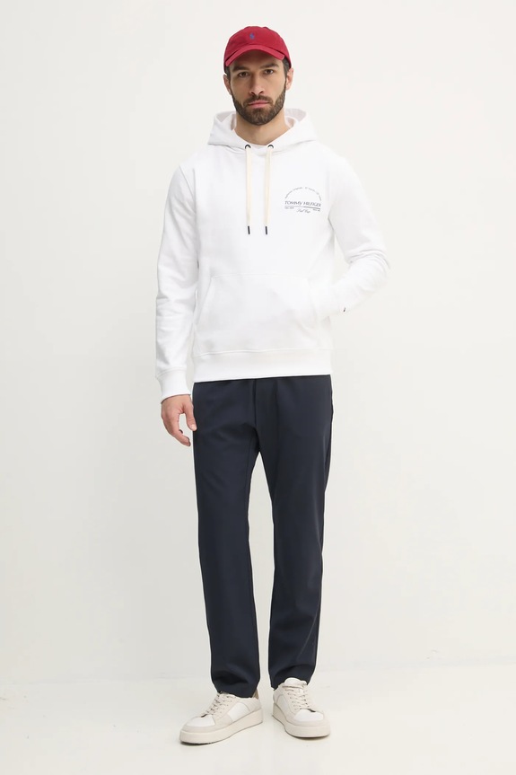Tommy Hilfiger felpa in cotone MW0MW38671 bianco SS25