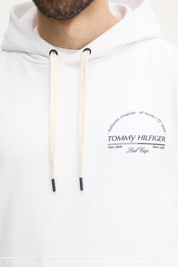 Tommy Hilfiger felpa in cotone MW0MW38671 bianco