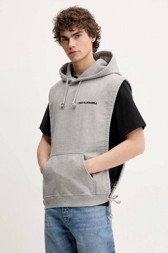 Βαμβακερό γιλέκο BLUEMARBLE στάμπα γκρί HO20.FL05A25