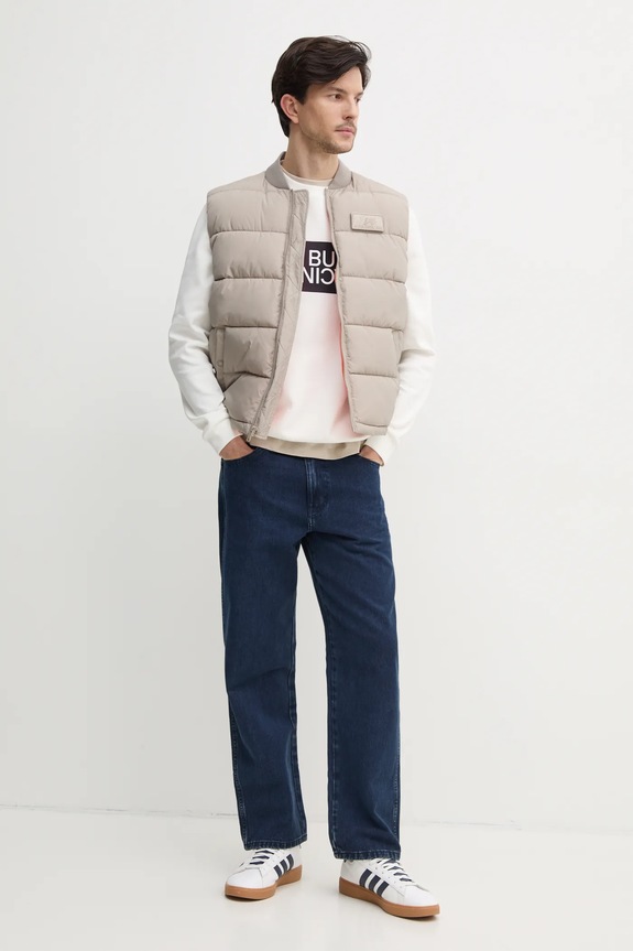 Μπλούζα Red Bull Racing x Pepe Jeans OMBRE LOGO CREW RM580012 μπεζ SS25