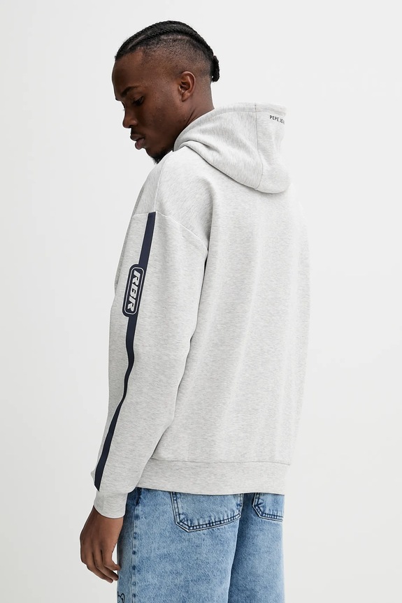 Odzież Red Bull Racing x Pepe Jeans bluza LOGO STACK HOODY RM580013 szary