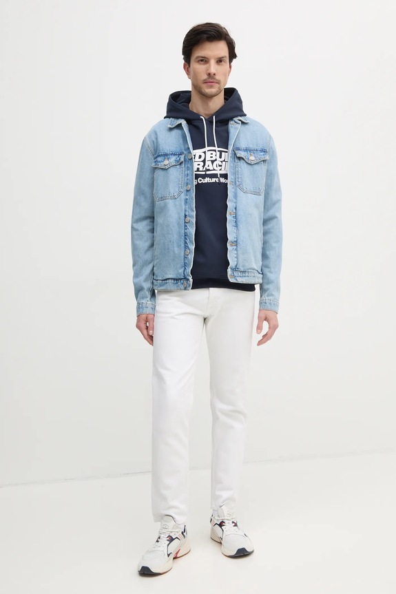 Dukserica Red Bull Racing x Pepe Jeans LOGO PIPING HOODY RM580014 mornarsko plava SS25