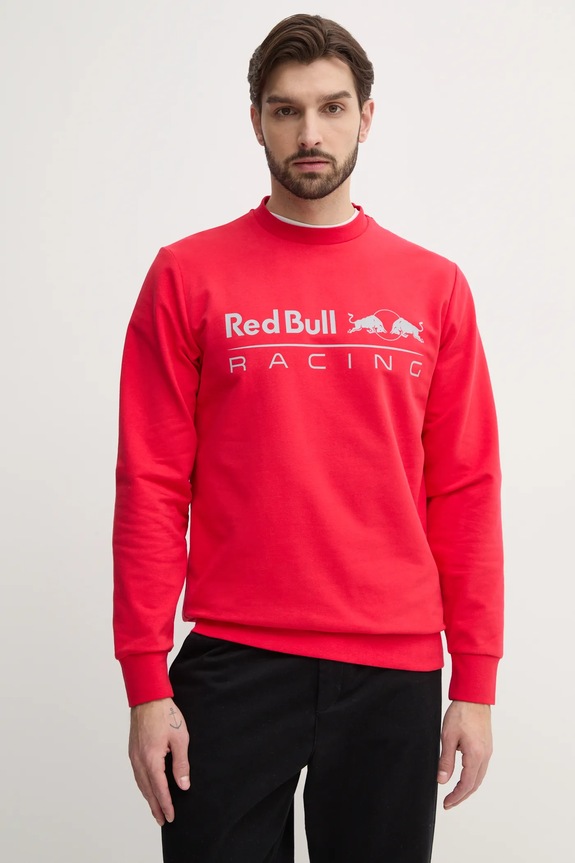 Кофта Red Bull Racing x Pepe Jeans TEAM LOGO CREW з еластаном червоний RM580017