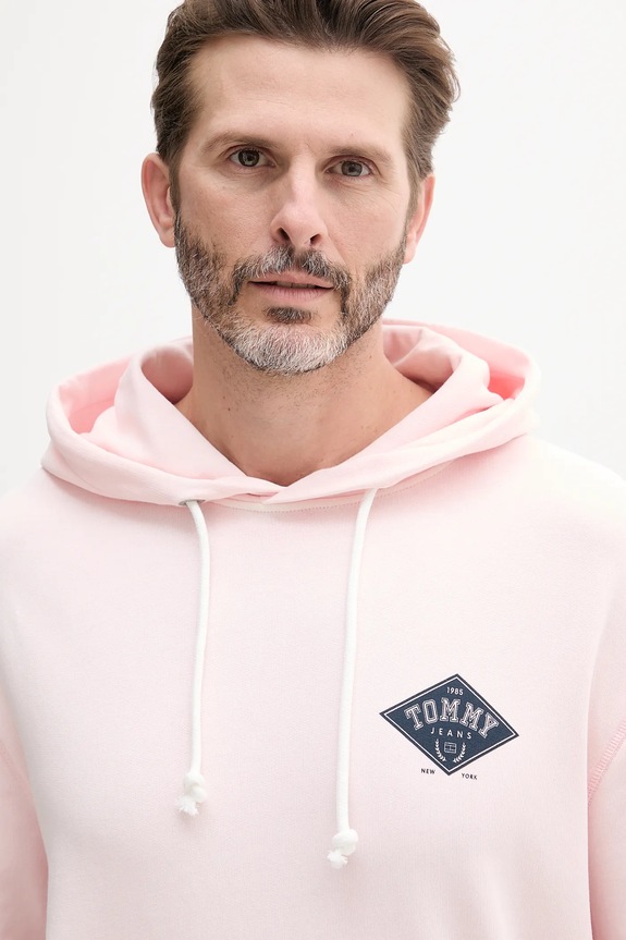 Ruházat Tommy Jeans pamut melegítőfelső DM0DM20840 rózsaszín