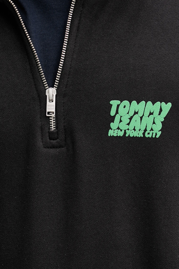 Tommy Jeans pamut melegítőfelső DM0DM21865 fekete