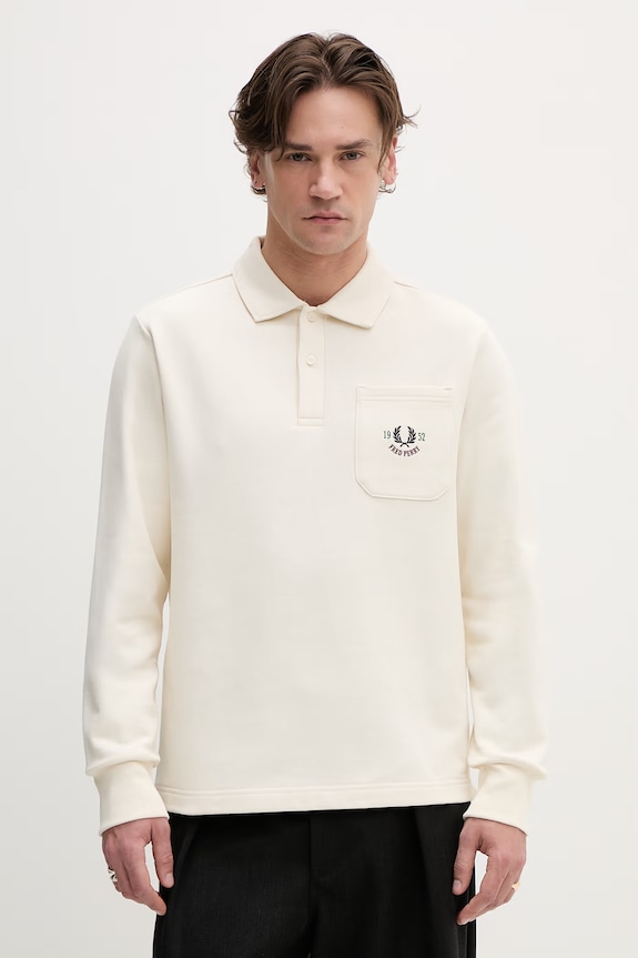 Îmbrăcăminte Fred Perry hanorac de bumbac M9846.560 bej