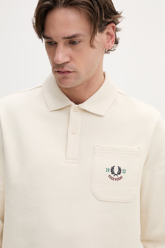 Fred Perry hanorac de bumbac bej M9846.560