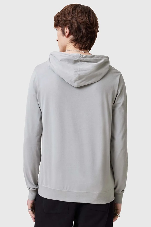 Bavlnená mikina AllSaints BRACE sivá M034JB