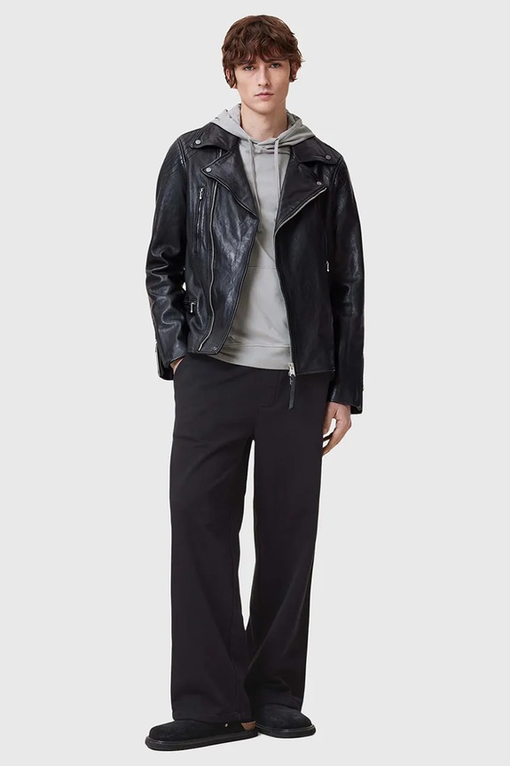 Bavlnená mikina AllSaints BRACE M034JB sivá