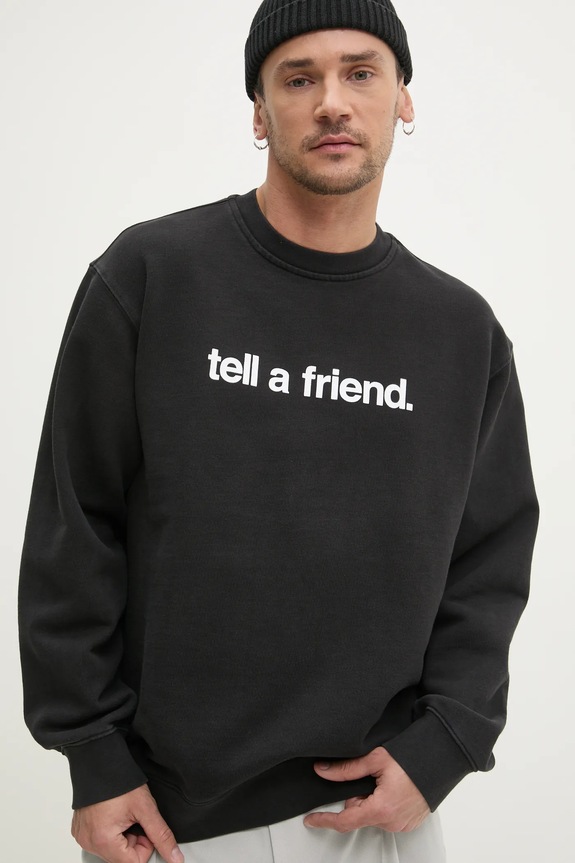 Βαμβακερή μπλούζα Vans μαύρο VN000NZCBLK1