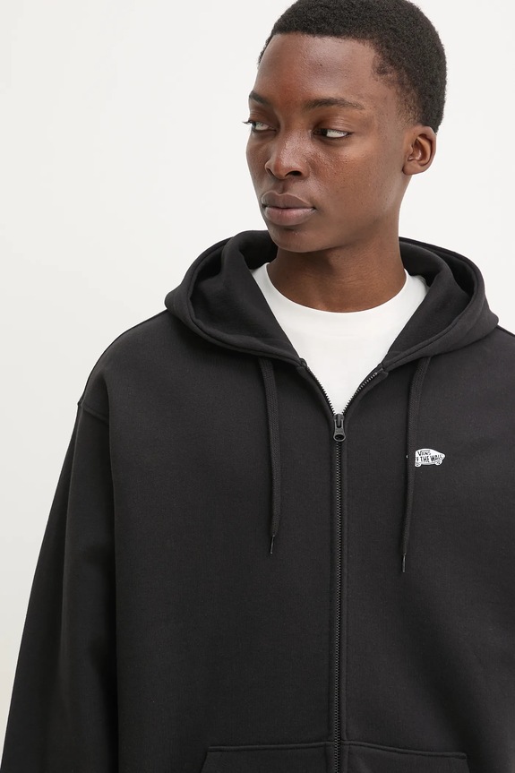 Βαμβακερή μπλούζα Vans μαύρο VN000P53Y281