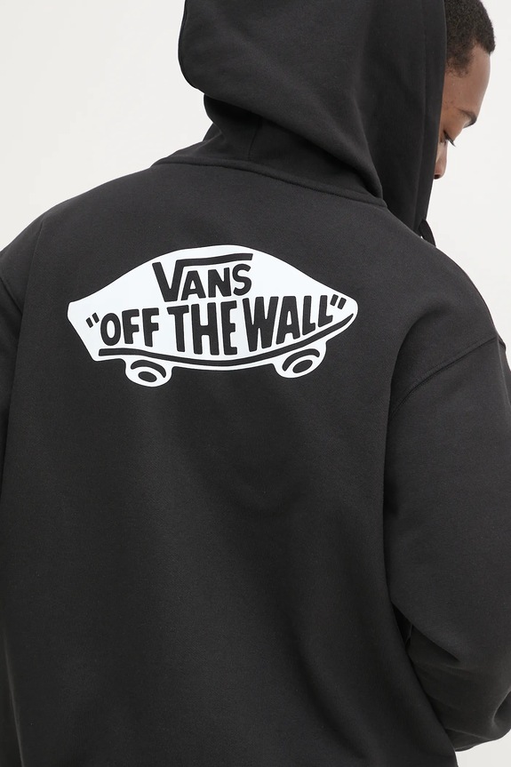 Βαμβακερή μπλούζα Vans VN000P53Y281 μαύρο